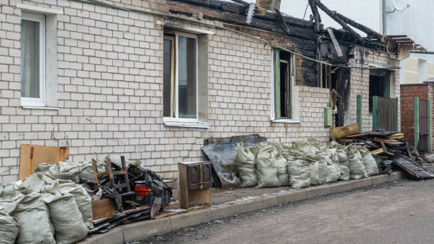 Professional Fire Damage Removal technician working in Hamilton, OH